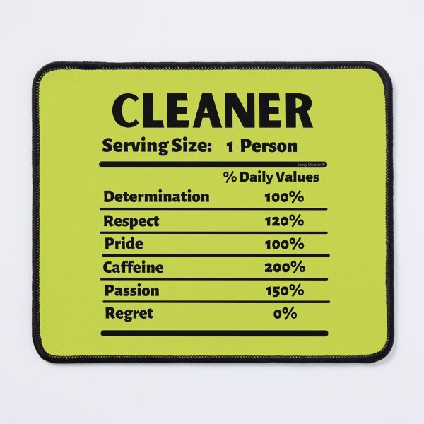 Item preview, Cleaner Nutrition This Novelty Cleaning Motivation Gifts designed and sold by SavvyCleaner.
