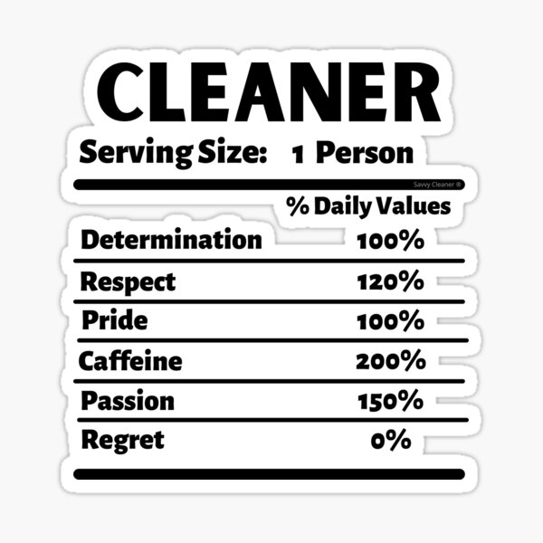 Item preview, Cleaner Nutrition This Novelty Cleaning Motivation Gifts designed and sold by SavvyCleaner.