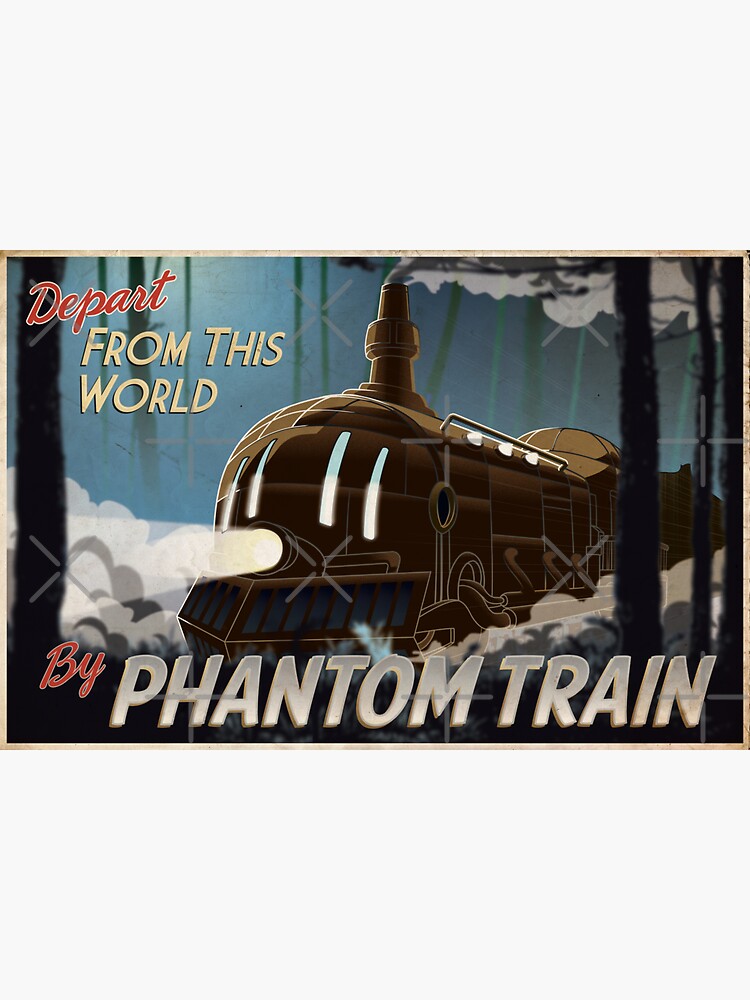Thumbnail 3 of 3, Sticker, Final Fantasy VI - Come Ride the Phantom Train designed and sold by TheRetroVGers.