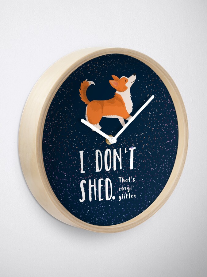 Alternate view of Corgi Glitter (Pembroke Welsh Corgi) Clock