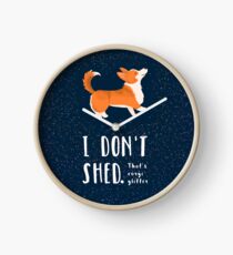 Corgi Glitter (Pembroke Welsh Corgi) Clock