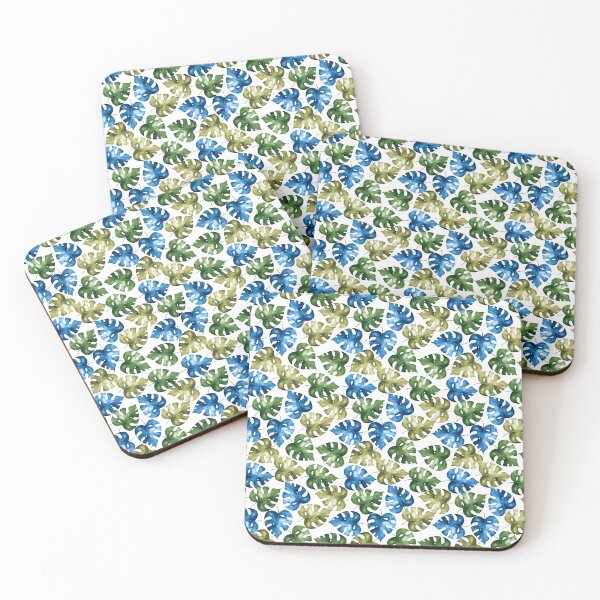 Item preview, Watercolor Mixed Hawaii Tropical Exotic Green Leaves. Monstera Green Leaves Pattern designed and sold by silviaol.