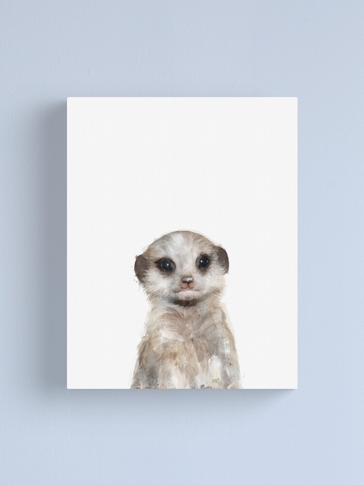 Thumbnail 2 of 3, Canvas Print, Little Meerkat designed and sold by Amy Hamilton.