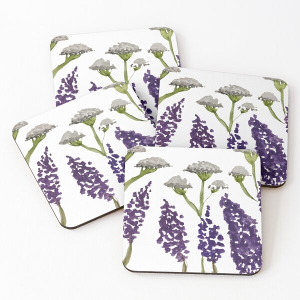 Item preview, Watercolor Lupine and Queen Anne's Lace  designed and sold by Kathleen Douglas.