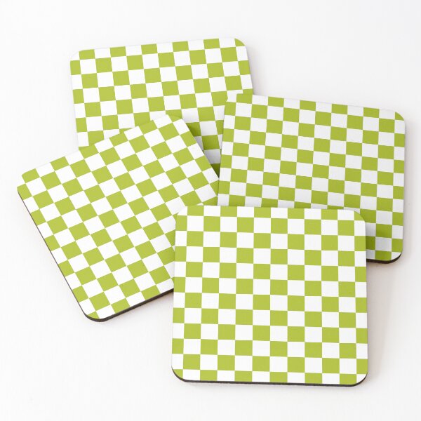Item preview, Acid Green Checkered pattern designed and sold by wavelengthss.