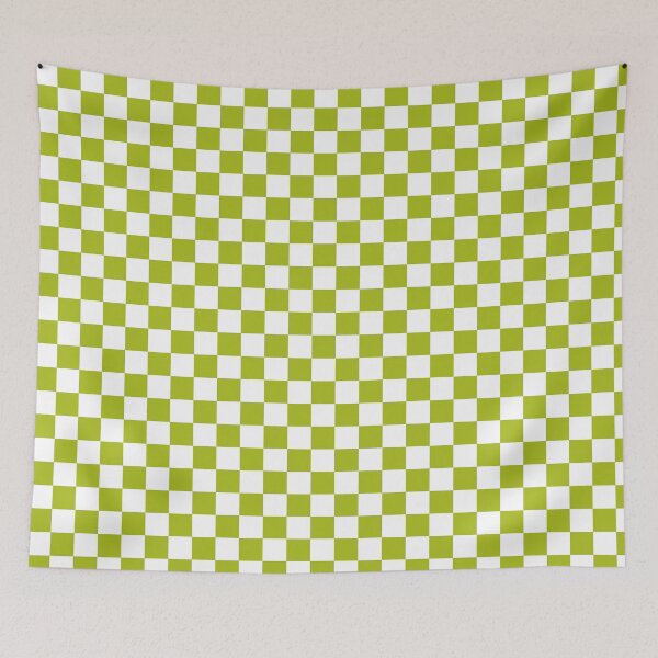 Item preview, Acid Green Checkered pattern designed and sold by wavelengthss.