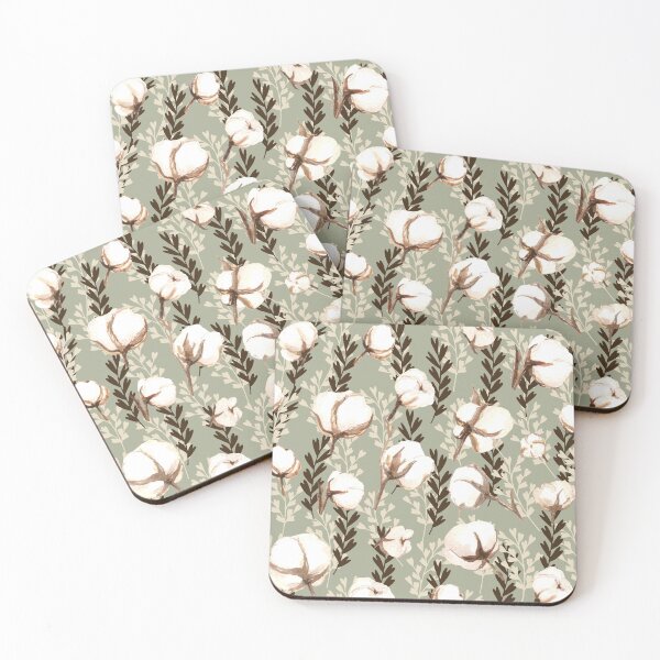 Item preview, Cotton Plant Pattern Green designed and sold by Jared Davies.