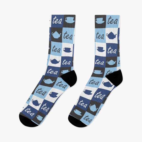 Item preview, Tea time pattern (light blue version) designed and sold by Diversity-illus.