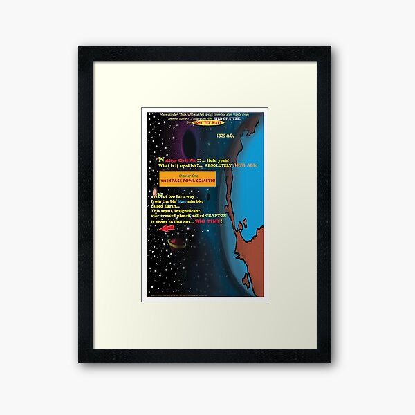 Bird of Steel Comix - Page #1 of 8 (Red Bubble POP-ART COLLECTION SERIES) Framed Art Print