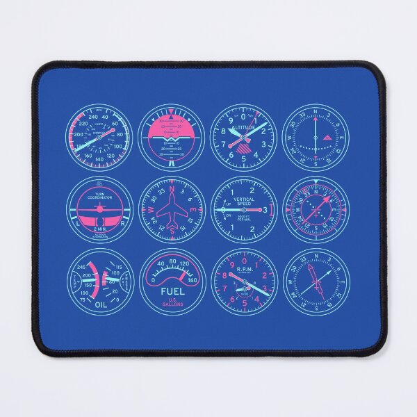 Item preview, Aircraft Flight Instruments - Portrait Blue designed and sold by VoodooCircus.