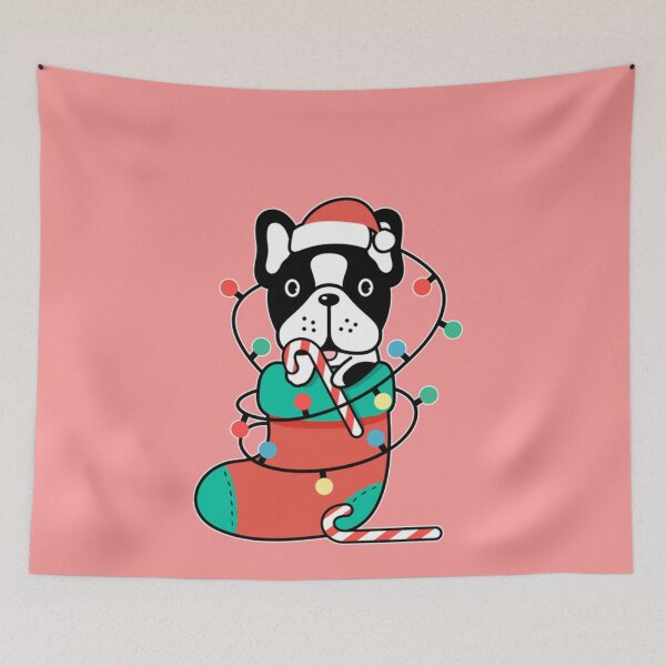 Item preview, Christmas Dog  Frenchie Dog by Happy Lime_ designed and sold by GungetQuibe.