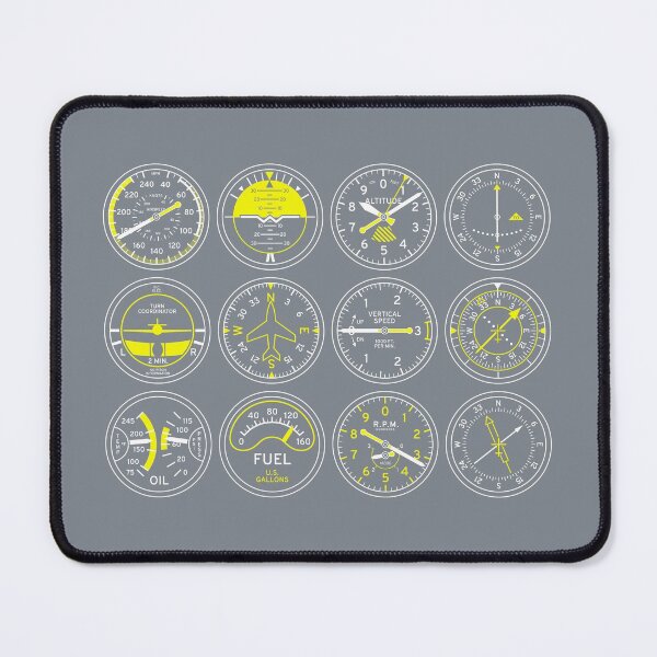 Item preview, Aircraft Flight Instruments - Portrait Grey designed and sold by VoodooCircus.