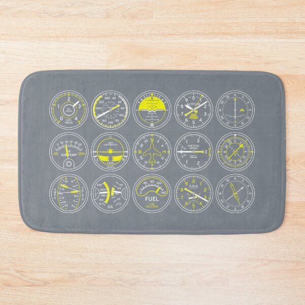 Item preview, Aircraft Flight Instruments - Portrait Grey designed and sold by VoodooCircus.