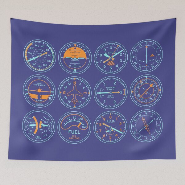 Item preview, Aircraft Flight Instruments - Portrait Purple designed and sold by VoodooCircus.