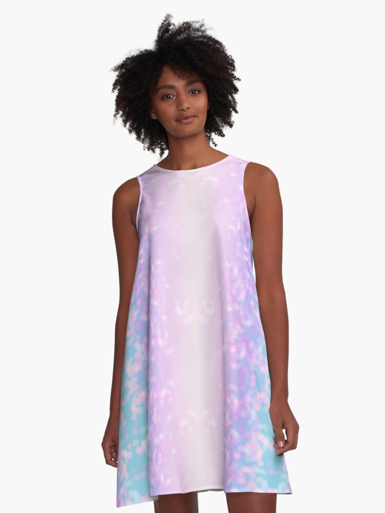 pink and blue iridescent dress