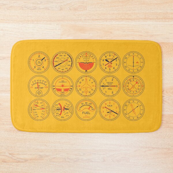 Item preview, Aircraft Flight Instruments - Portrait Yellow designed and sold by VoodooCircus.