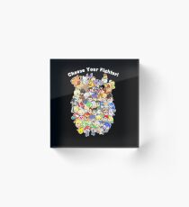 Super Smash Bros. All 58 Characters! Choose Your Fighter! Group Acrylic Block