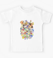 Camiseta para niños Super Smash Bros. ¡Los 58 personajes! Elige tu luchador! Grupo