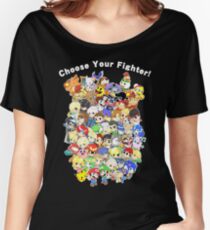 Super Smash Bros. All 58 Characters! Choose Your Fighter! Group Women's Relaxed Fit T-Shirt