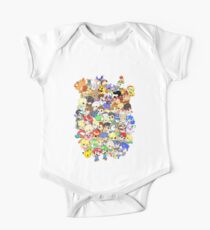 Super Smash Bros. All 58 Characters! Choose Your Fighter! Group One Piece - Short Sleeve