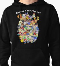 Super Smash Bros. All 58 Characters! Choose Your Fighter! Group Pullover Hoodie