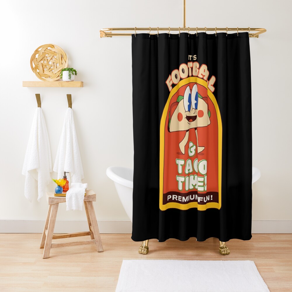 Wholesale Football and Tacos | Tacos and Football | Football | Tacos | Football and Taco Time | I love football and Tacos | I Love Tacos and Football | Time for Football and Tacos| Game time Shower Curtain CS-LQKE433T