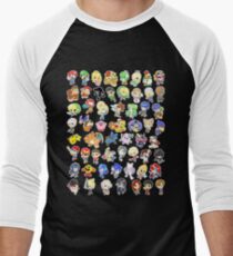 Super Smash Bros. All 58 Characters! Men's Baseball Âľ T-Shirt