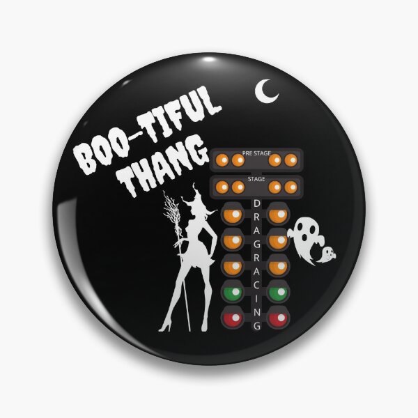 Item preview, Boo tiful Thang Silhouette Witch Broom Drag Racing Tree Halloween Ghost  designed and sold by CarantinedChaos.
