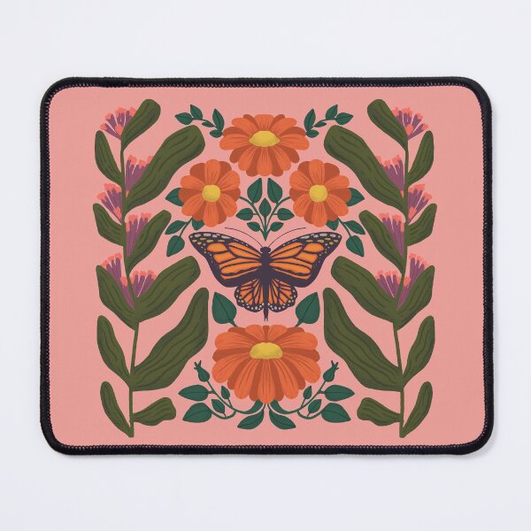 Item preview, Monarch Butterfly in Milkweed Forest // Midwestern Wildflowers // Mexican Sunflowers designed and sold by Haley Schulz.