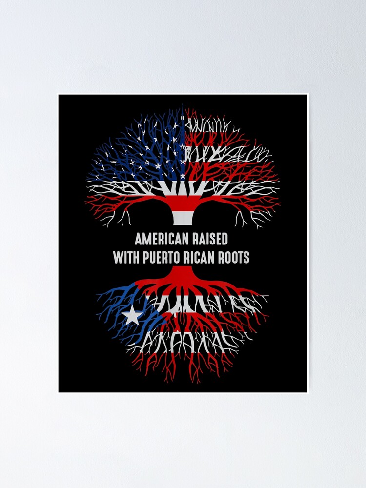 Póster Bandera de Estados Unidos Rico Raíces rican levantadas americanas de charleenii Redbubble