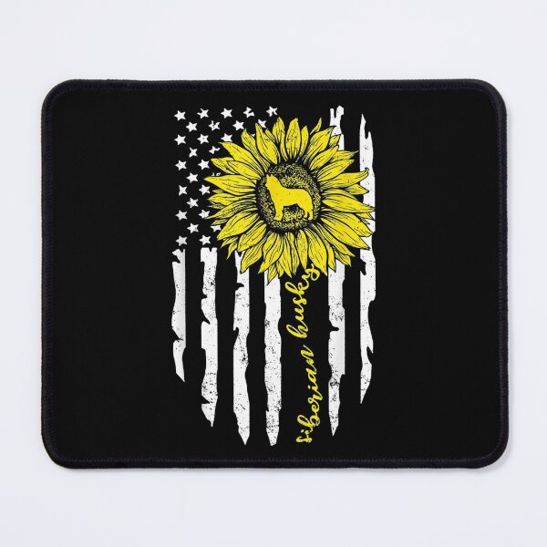 Item preview, Siberian Husky Dog American Flag And Sunflower Gift designed and sold by idabry.