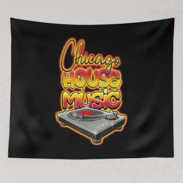 Item preview, Chicago House Music Turntable Hot Graffiti Style designed and sold by idabry.