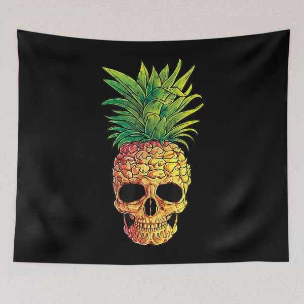 Item preview, Pineapple Skull Aloha Beaches Hawaiian Hawaii Goth designed and sold by idabry.