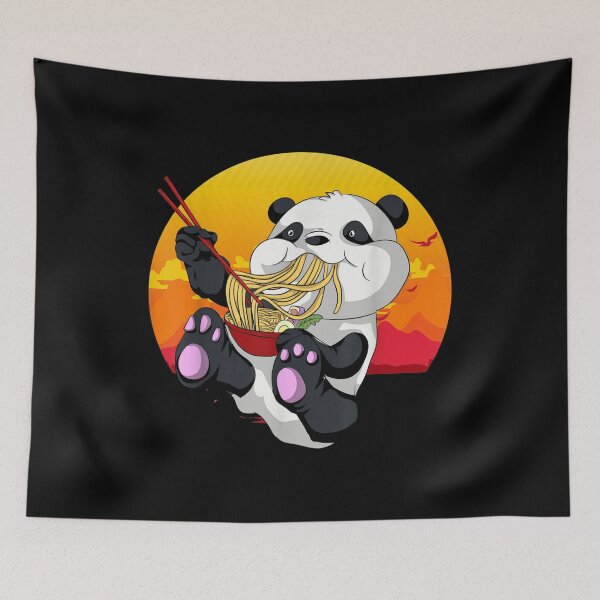 Item preview, Panda Bear Japanese Noodles Anime Animal Ra designed and sold by idabry.