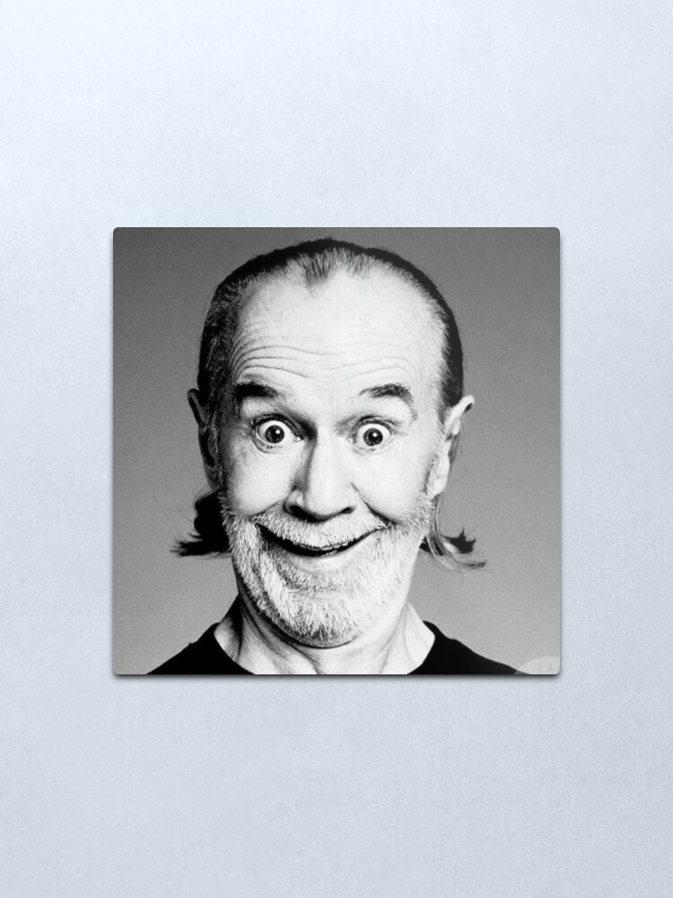 Alternate view of George Carlin B&W photo Metal Print