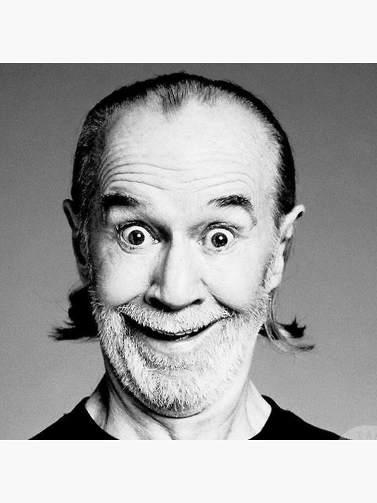 "George Carlin B&W Photo" Sticker By Gameshowfan2001 | Redbubble