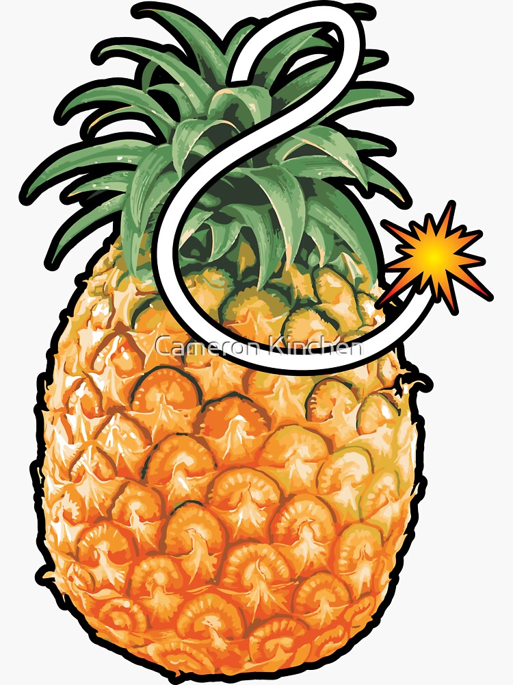 "Pineapple Bomb" Sticker by cammonk Redbubble