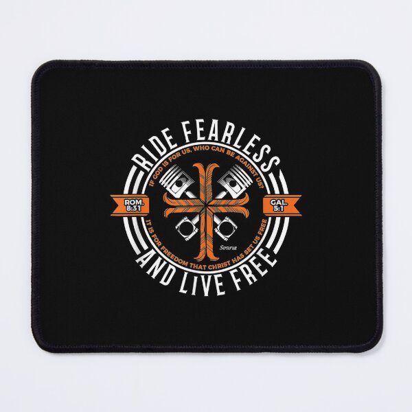 Item preview, Ride Fearless Live Free Christian Biker Faith Bible designed and sold by idabry.