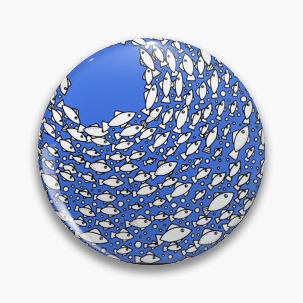 Item preview, School of brilliant blue fish designed and sold by Keainh.
