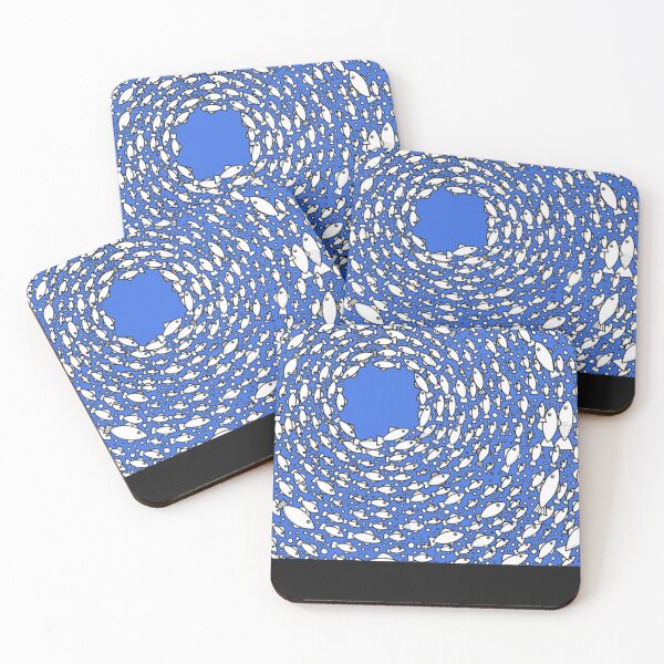 Item preview, School of brilliant blue fish designed and sold by Keainh.
