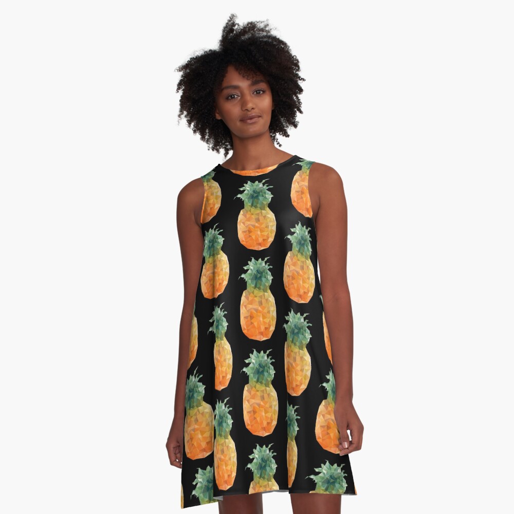 Pineapple Triangles A-Line Dress