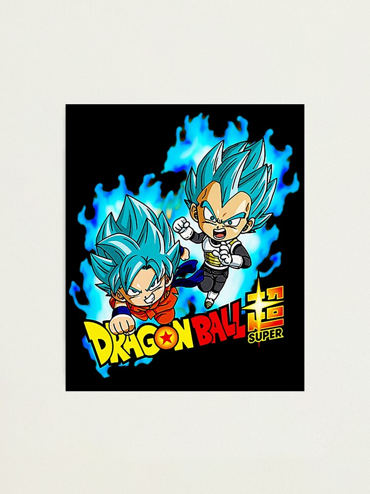 Vegeta Super Saiyan God Red / Blue Mash Up Poster, DBZ, NEW, USA