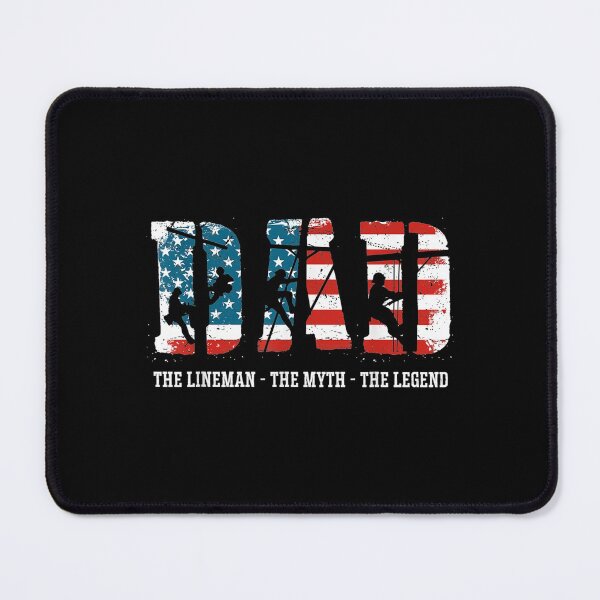 Item preview, Dad Myth Legend Gifts Lineman Dad American Flag designed and sold by idabry.