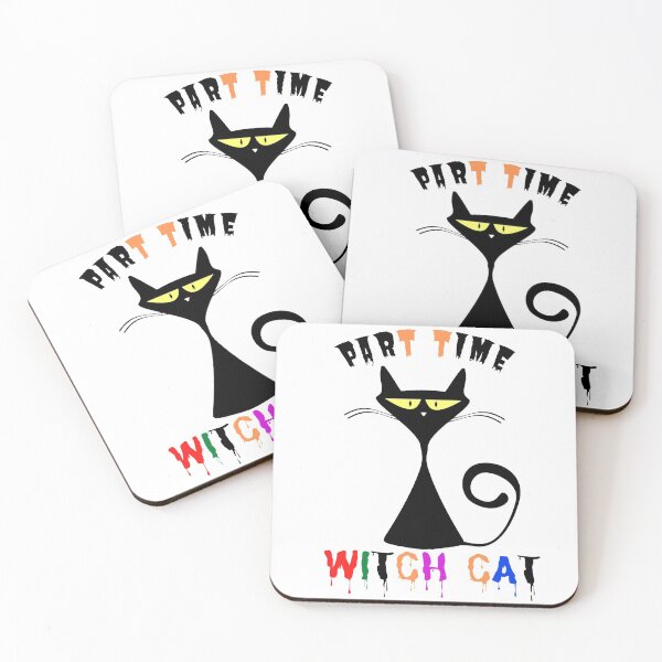 Item preview, Part Time Witch Cat - Catoween designed and sold by Cosmic Retro.