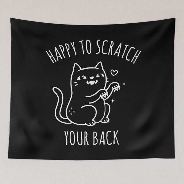 Item preview, Cat With Sharp Claws Happy To Scratch Your Back designed and sold by rustydoodle.