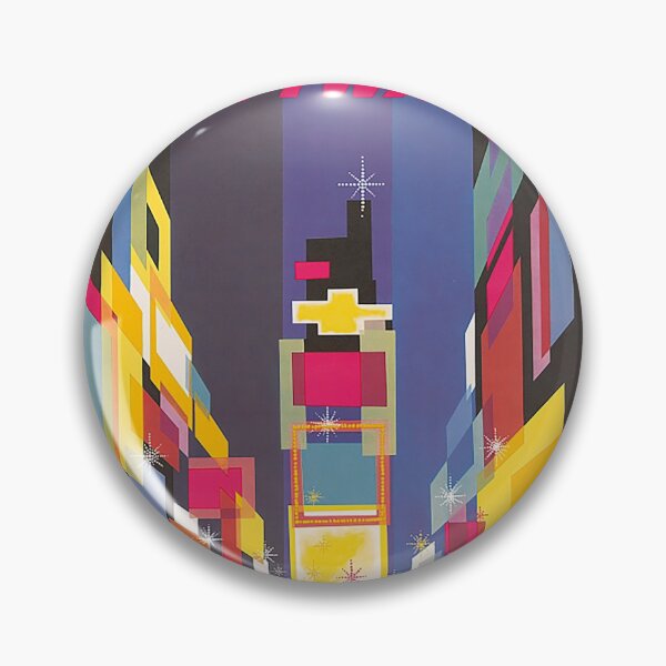 Item preview, New York poster, Fly TWA, vintage poster, colorful New York, geometric Times Square designed and sold by Nostrathomas66.