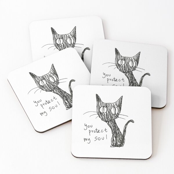 Item preview, messy pen doodle- black cat designed and sold by murphy-the-cat.
