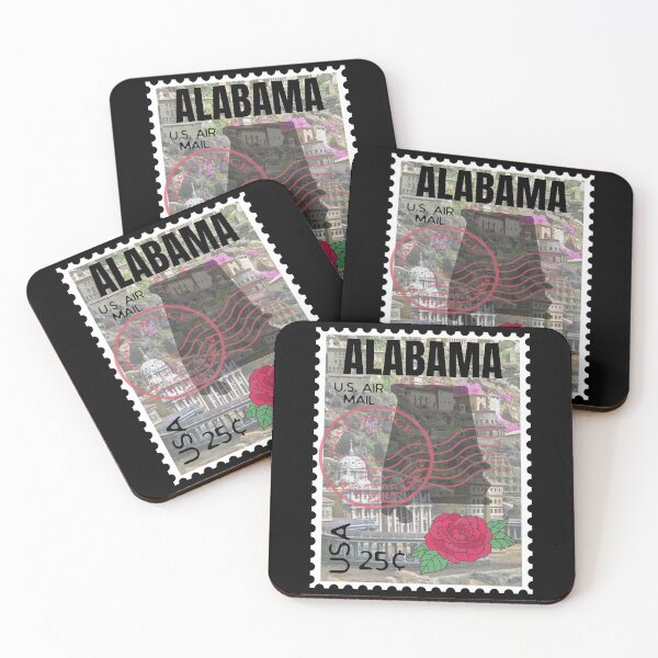 Item preview, Alabama US Postage Stamp With Camellia Flower and Ave Maria Grotto designed and sold by S-JDesigns.