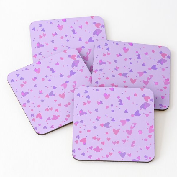 Item preview, Girly pink and purple heart pattern designed and sold by Smiley-10.