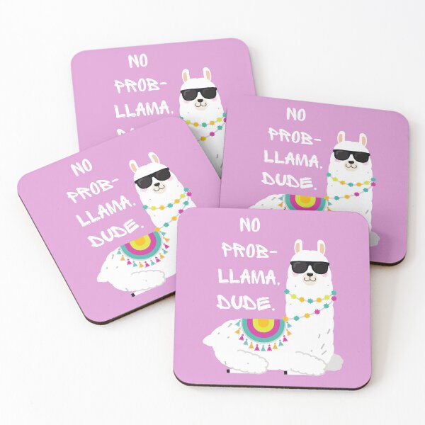 Item preview, No Prob-llama, Dude - Pink designed and sold by writeshaz.